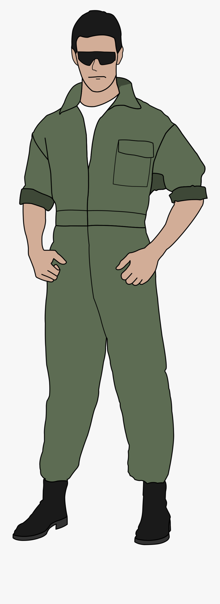 Pilot Clipart Air Force Pilot - Fighter Pilot Clip Art, Transparent Clipart
