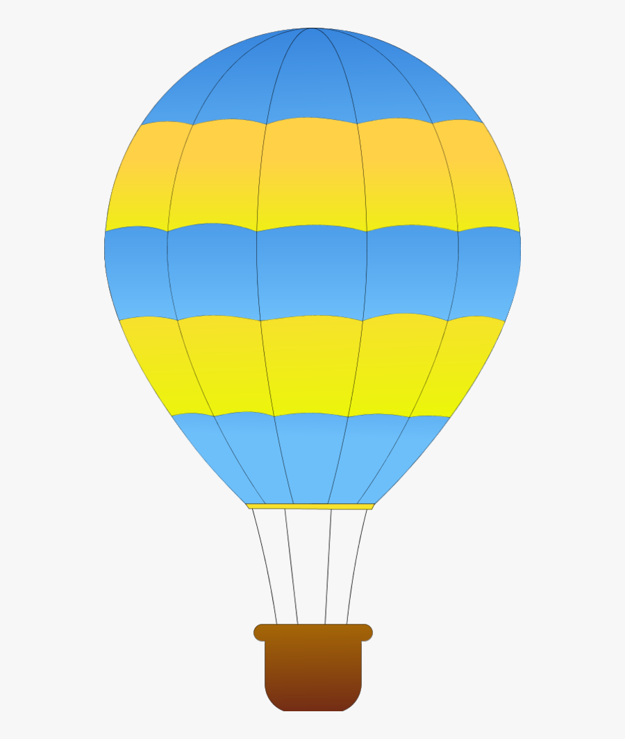 Horizontal Striped Hot Air Balloons 1 - Hot Air Balloon Clip Art Png, Transparent Clipart