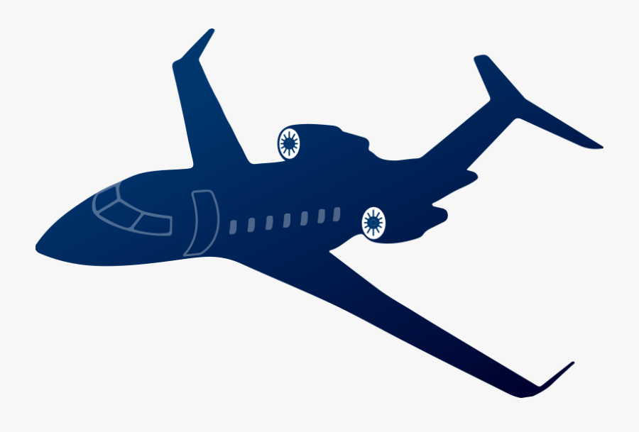 Vector Black And White Library Airplane Engine Clipart - Jet Plane Png, Transparent Clipart