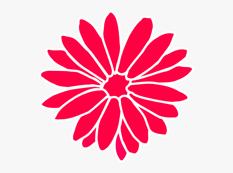 Dahlia Hot Pink Svg Clip Arts - Pink Orange Flower Clipart, Transparent Clipart