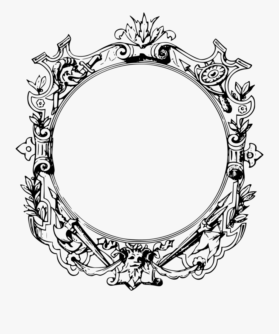 Picture Frame,line Art,monochrome Photography - Clipart Ornate Frame, Transparent Clipart