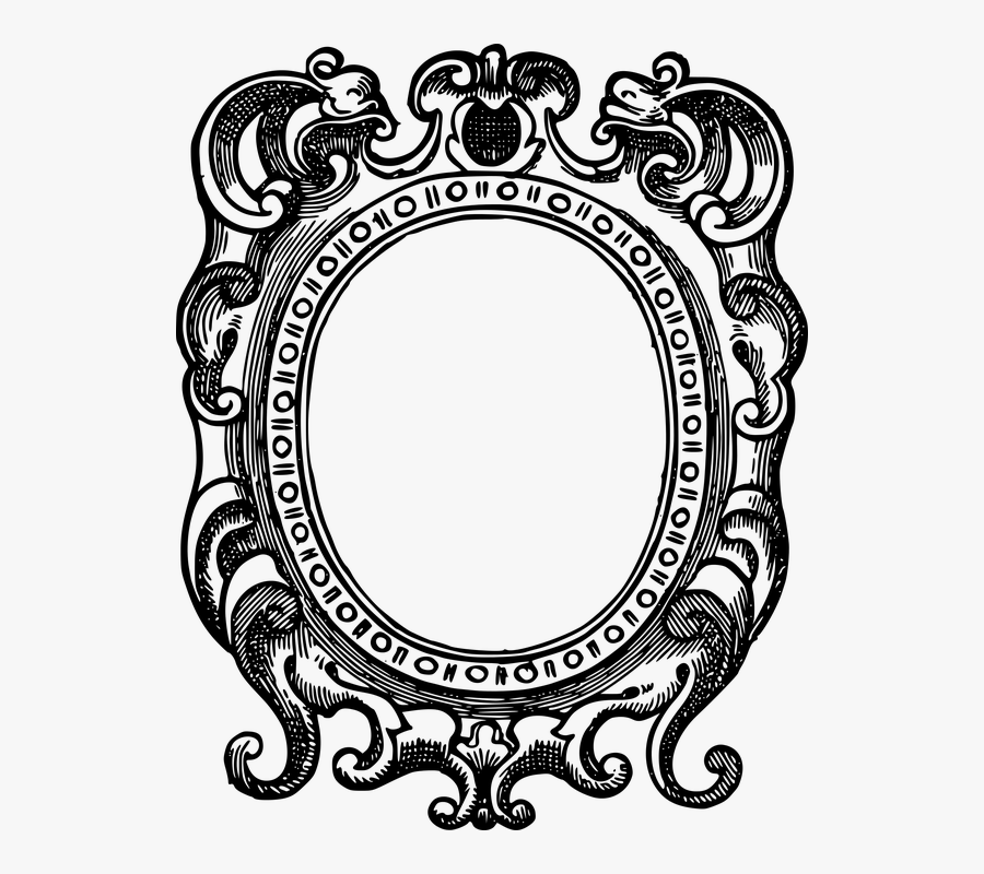 Rococo Clipart Filigree - Ornate Frame Vector Png, Transparent Clipart