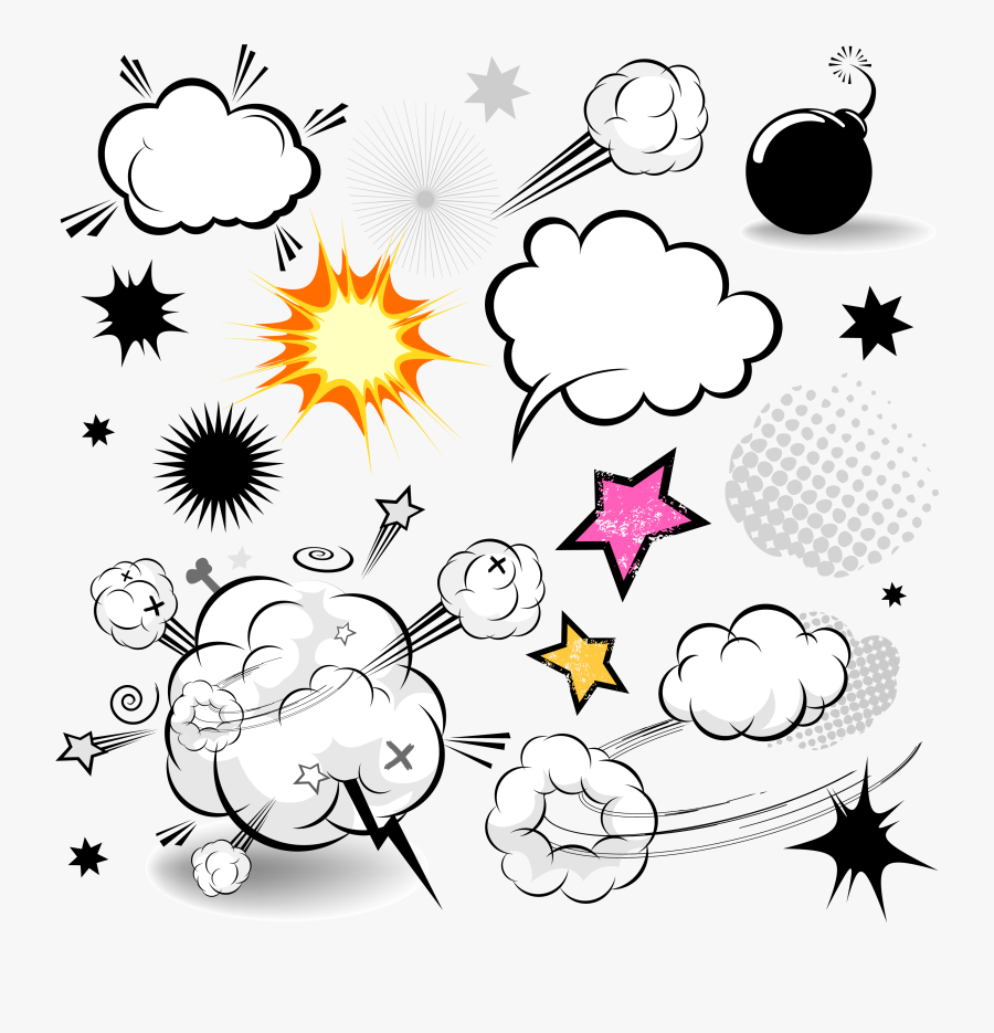 Comics Speech Balloon Cartoon - Cloud Comics Book Dialog Free Download, Transparent Clipart