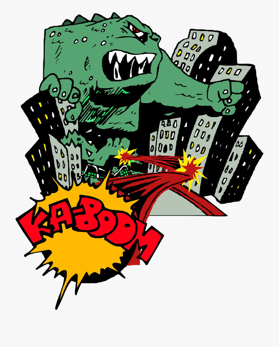 Monster City Pop Art Free Picture - Pop Art Monster, Transparent Clipart