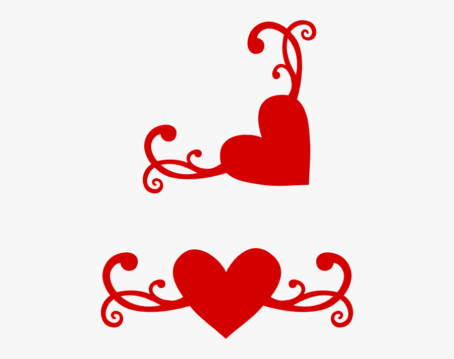 Filigree Heart Clipart - Heart Corner Svg, Transparent Clipart