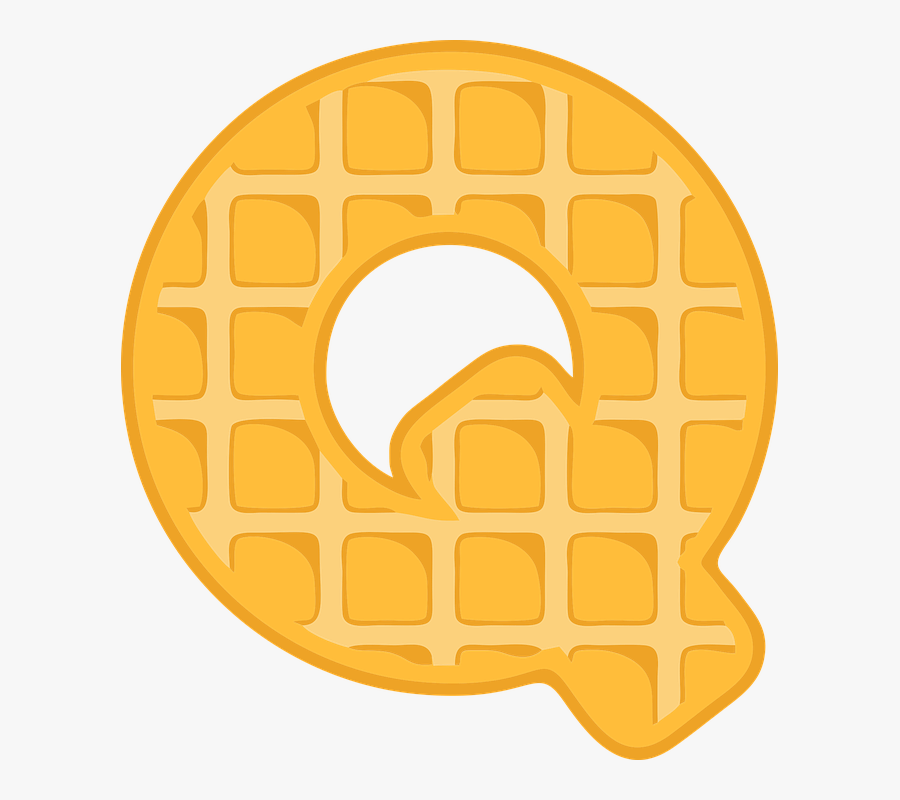 Q, Alphabet, Waffle, Letter, Typography, Text, Font - Waffle Alfabet, Transparent Clipart
