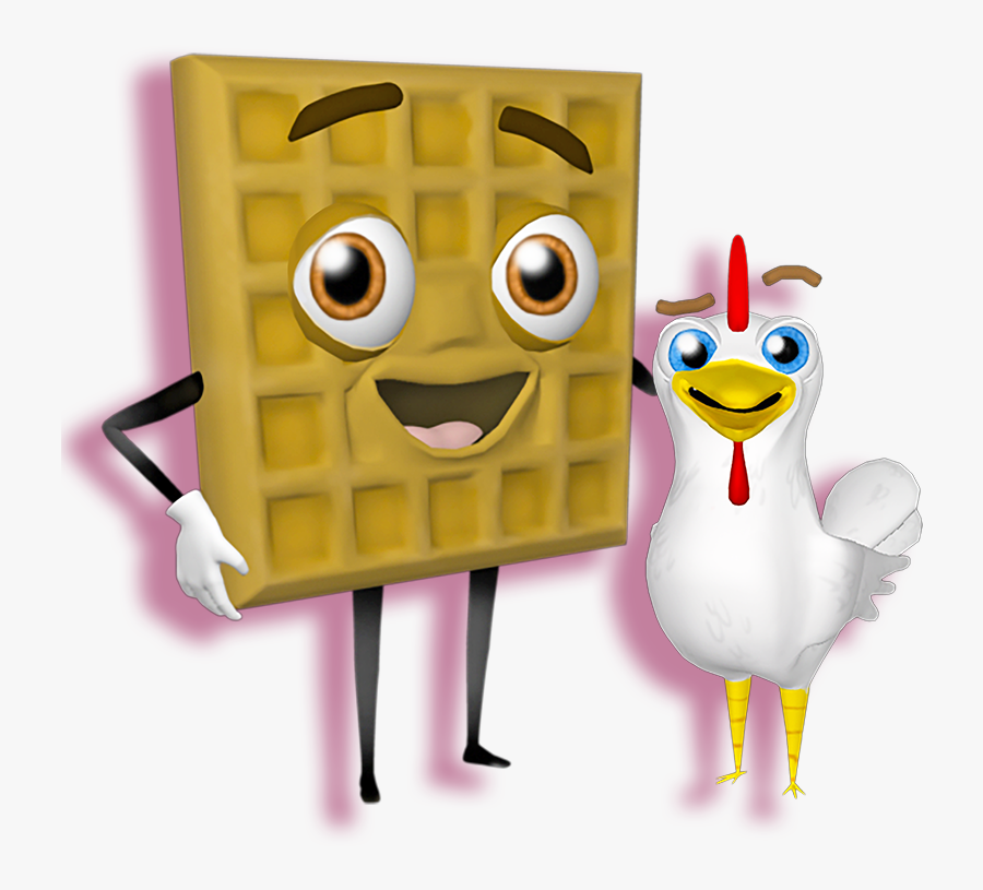 Waffleton And Drumstick From Wafflesmash - Cartoon, Transparent Clipart
