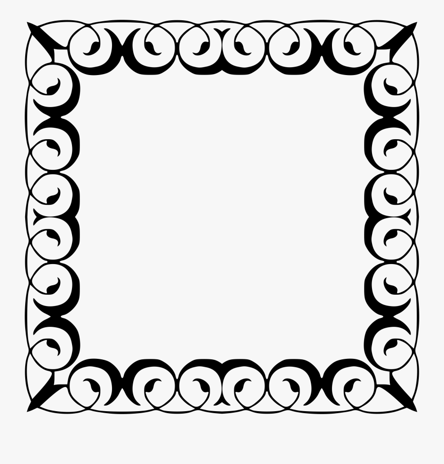 Vintage Filigree Extended 4 Clip Arts - Decorative Transparent Background Border, Transparent Clipart