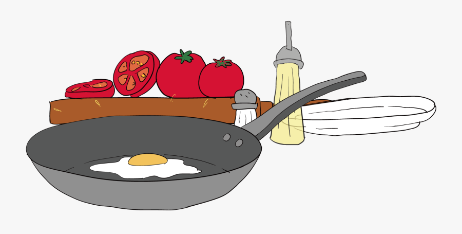 Clip Art Frying Pan Vector - Fried Egg, Transparent Clipart