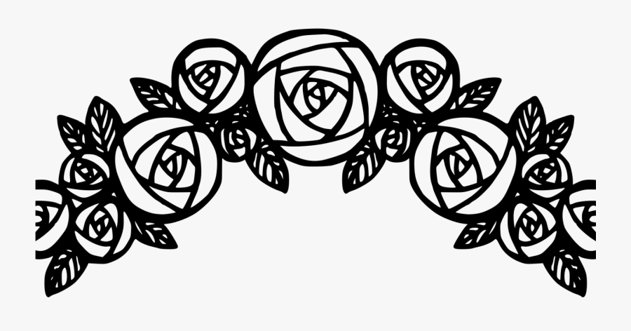 Rose - Roses Black And White Png, Transparent Clipart