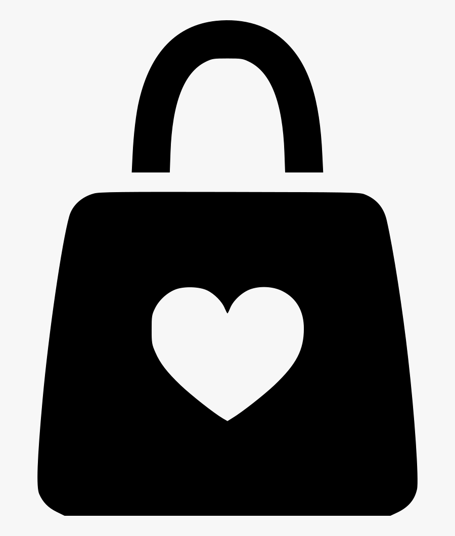 Shopping Bag Heart - Shopping Bag Icon Heart, Transparent Clipart