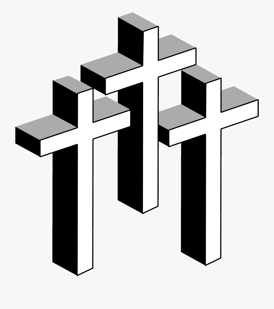 Filigree Clipart Elegant Cross - Three White Crosses Transparent, Transparent Clipart
