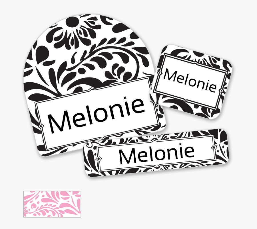 Filigree Labels For School Tweens, Transparent Clipart