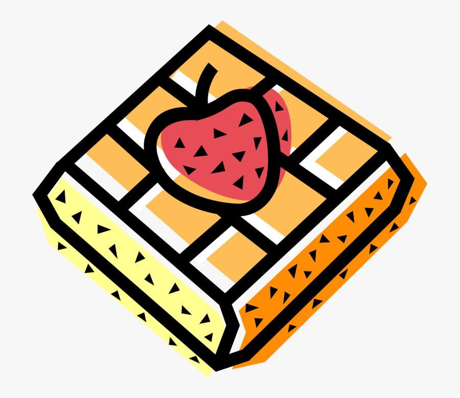 Vector Illustration Of Breakfast Batter Cake Waffle - Waffle Clipart, Transparent Clipart