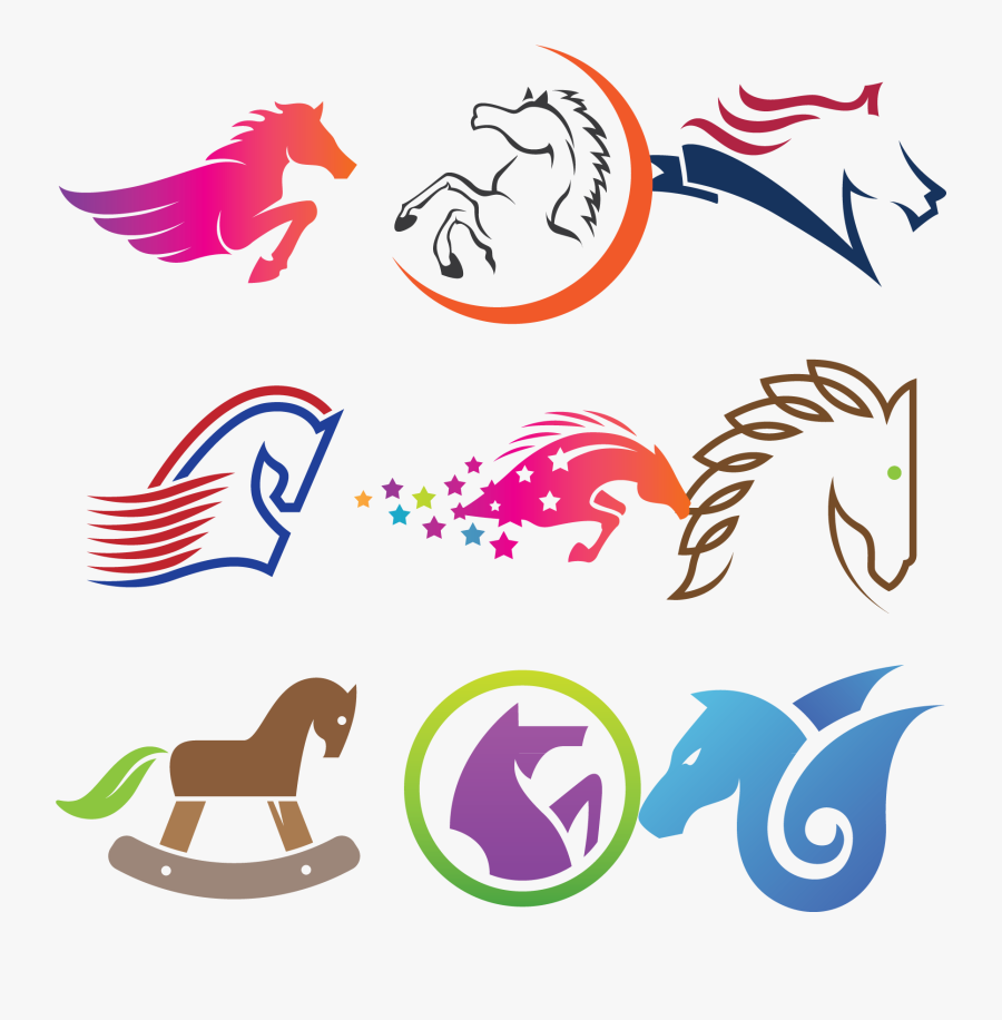 Horse Logo Euclidean Vector Clip Art - Creative Horse Logo Png, Transparent Clipart