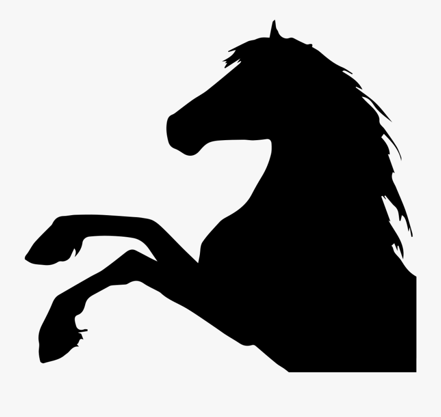 Horse Raising Feet Side View Silhouette Head Part Svg - Horse Head Silhouette Vector, Transparent Clipart
