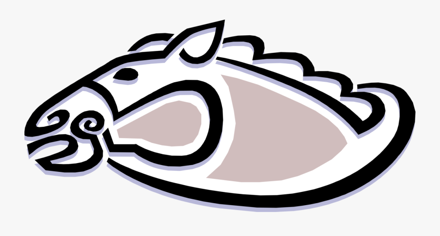 Vector Illustration Of Quadruped Equine Race Horse, Transparent Clipart