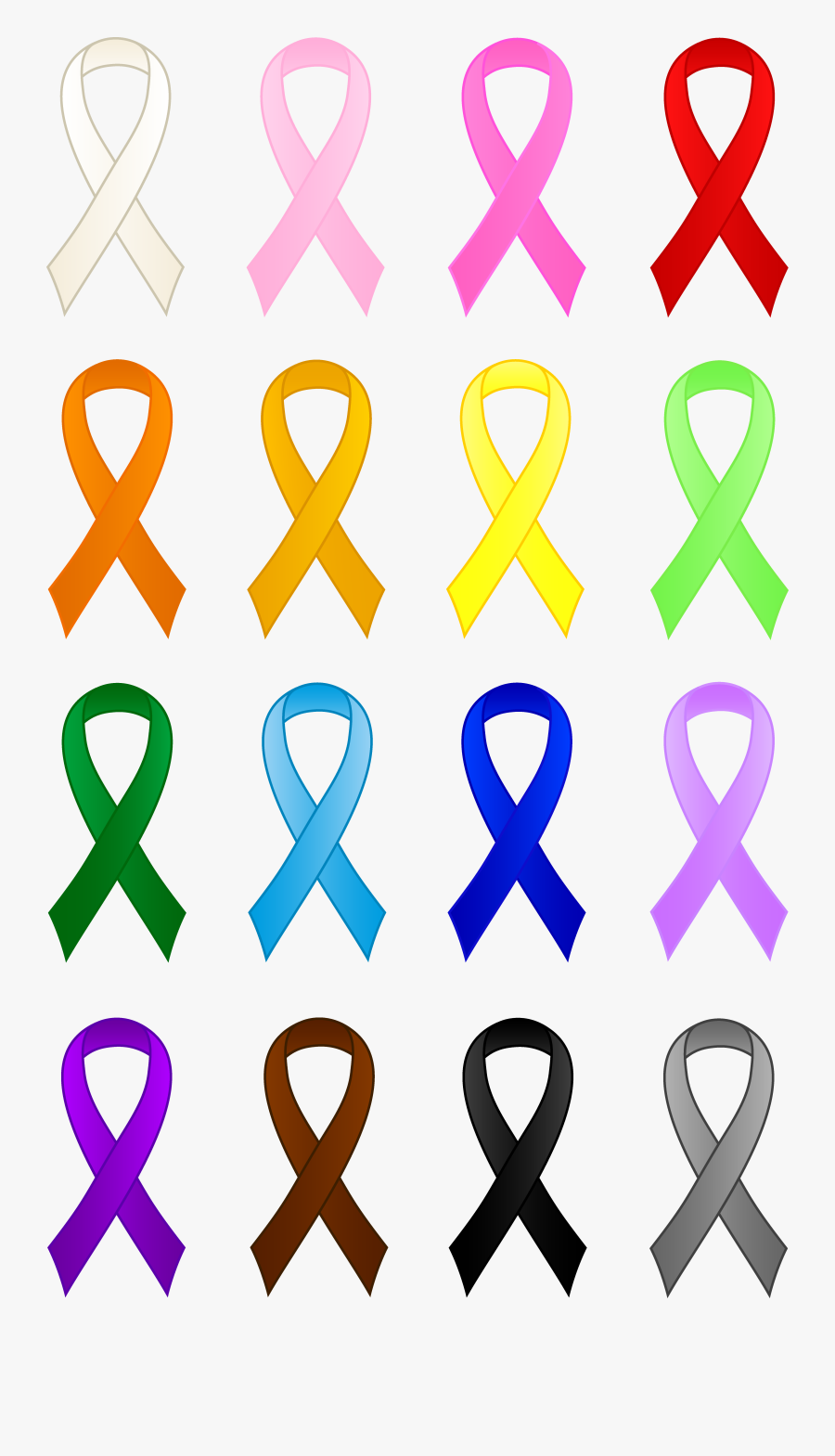 Awareness 20clipart - Transparent Background Cancer Ribbons, Transparent Clipart