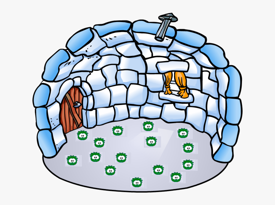 Darkgreenpuffleigloo - Club Penguin Igloo Png, Transparent Clipart