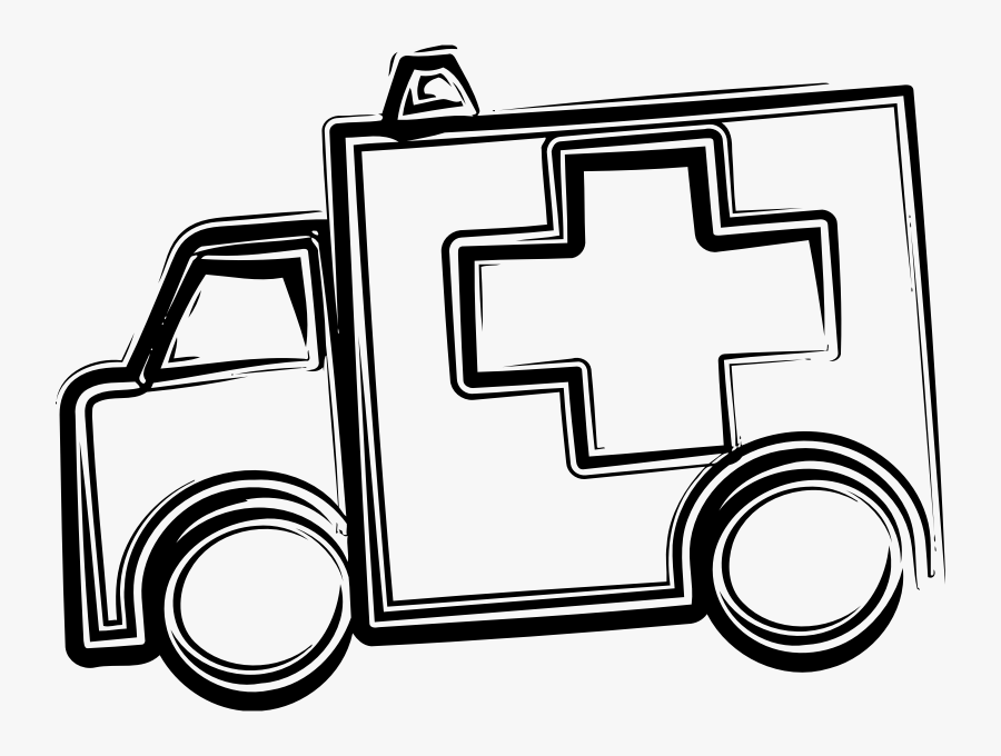Sketched Ambulance - Transporte Saude, Transparent Clipart
