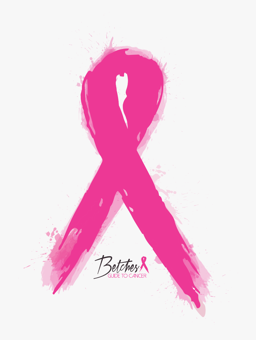 Watercolor Pink Ribbon Betches Guide To Cancer Shop - Lazo Cancer De Mama, Transparent Clipart