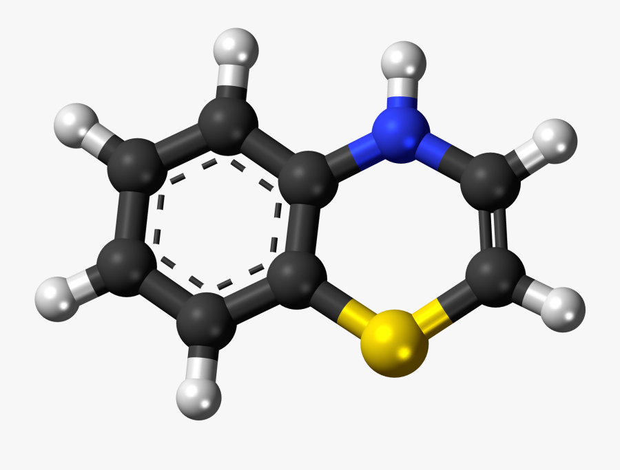 Benzothiazine Chemistry Atoms Png Image Clipart , Png - Phenol Ball And Stick Model, Transparent Clipart