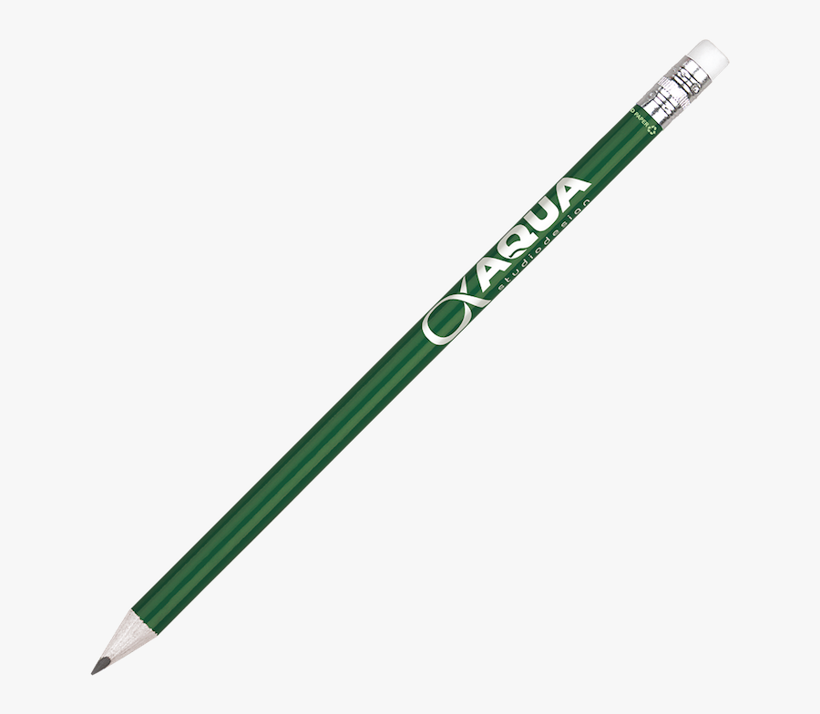 Recycled Paper Pencil- Green With Printing - Musical Instrument, Transparent Clipart