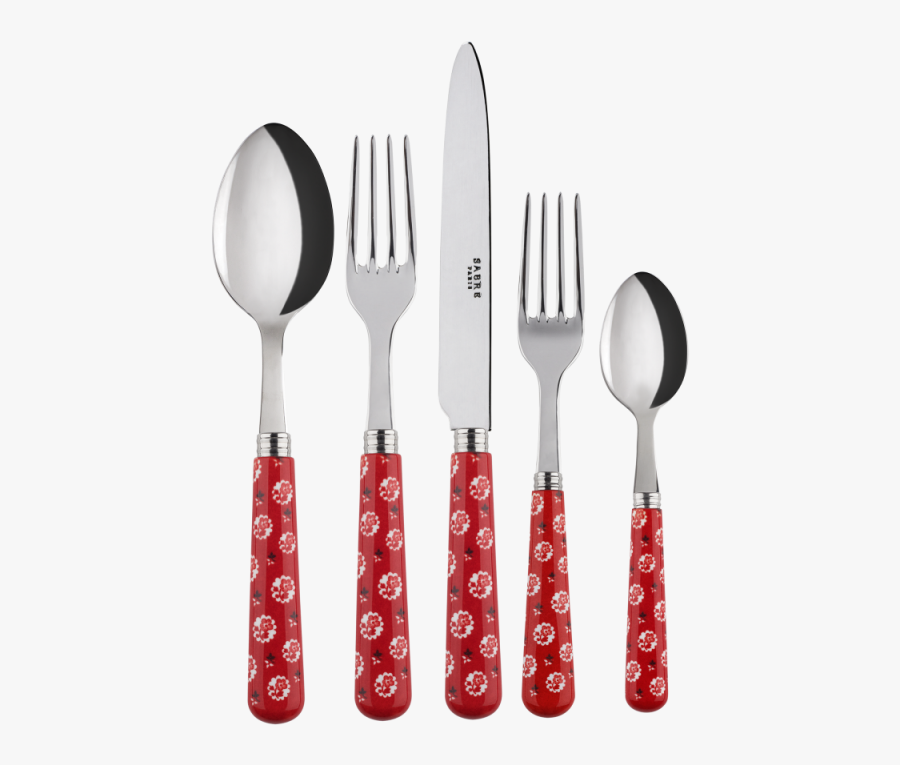 Sabre Paris Provencal Red 5-piece Place Setting"
 Class= - Couverts Bambou, Transparent Clipart