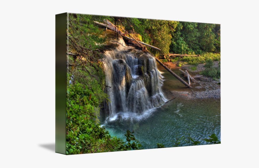 Drawing River Waterfall - Waterfall, Transparent Clipart