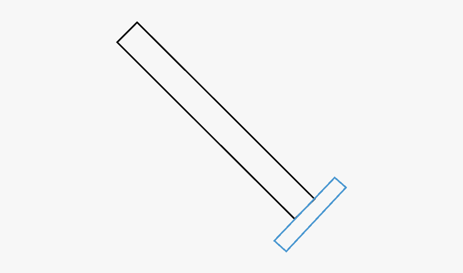 How To Draw Sword - Line Art, Transparent Clipart