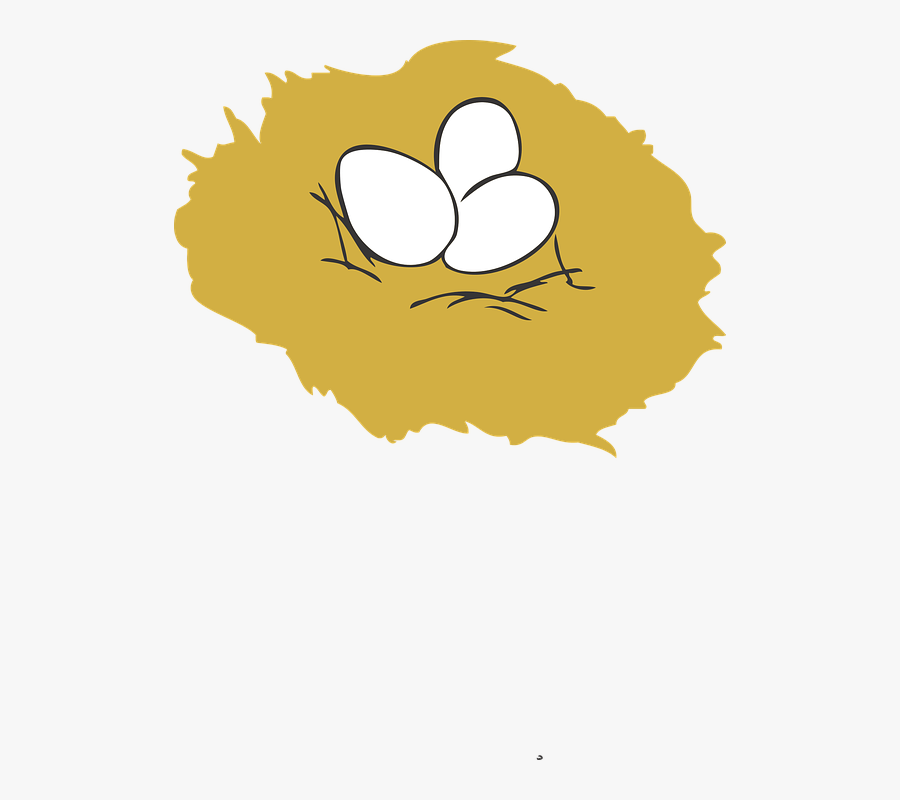 Nest, Eggs, Yellow - Nido Con Huevos Animado Png, Transparent Clipart