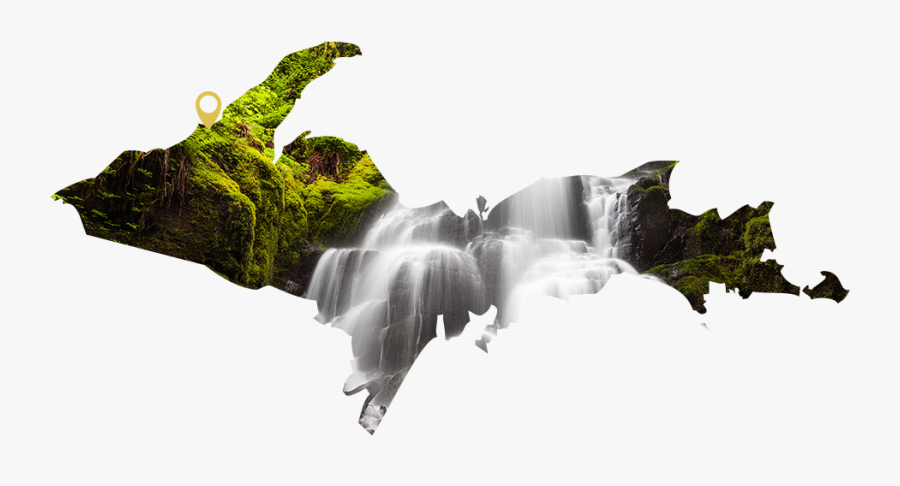 Accessed From The Same Parking Area, Both Waterfalls - Michigan, Transparent Clipart