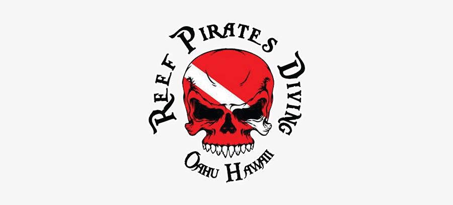 Reef Pirates Logo With Stroke 100 Resolution - Skull Logo Scuba Diving, Transparent Clipart