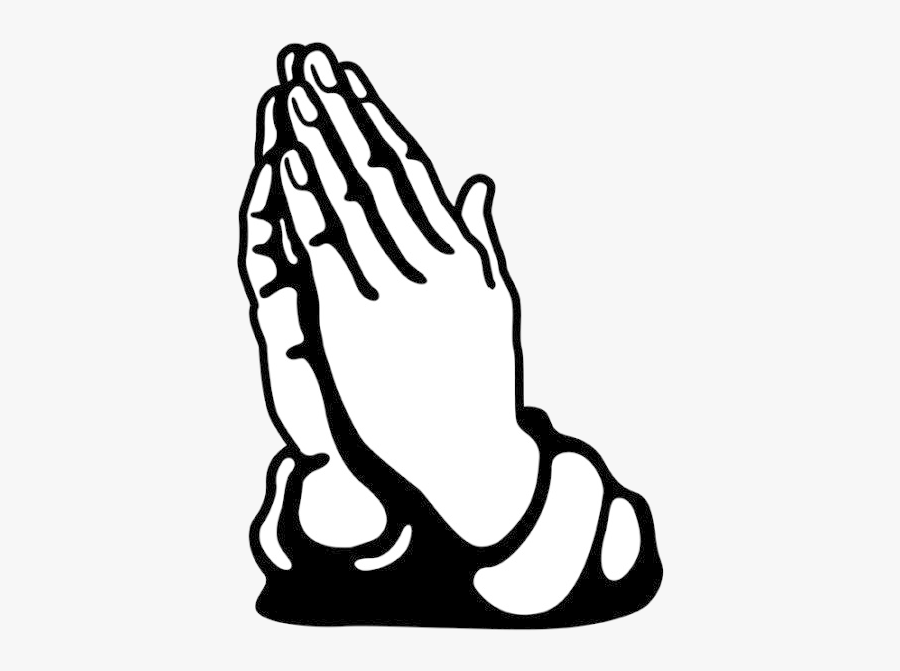 Praying Hands Free Cliparts Clip Art Transparent Png - Black And White Praying Hands Svg, Transparent Clipart