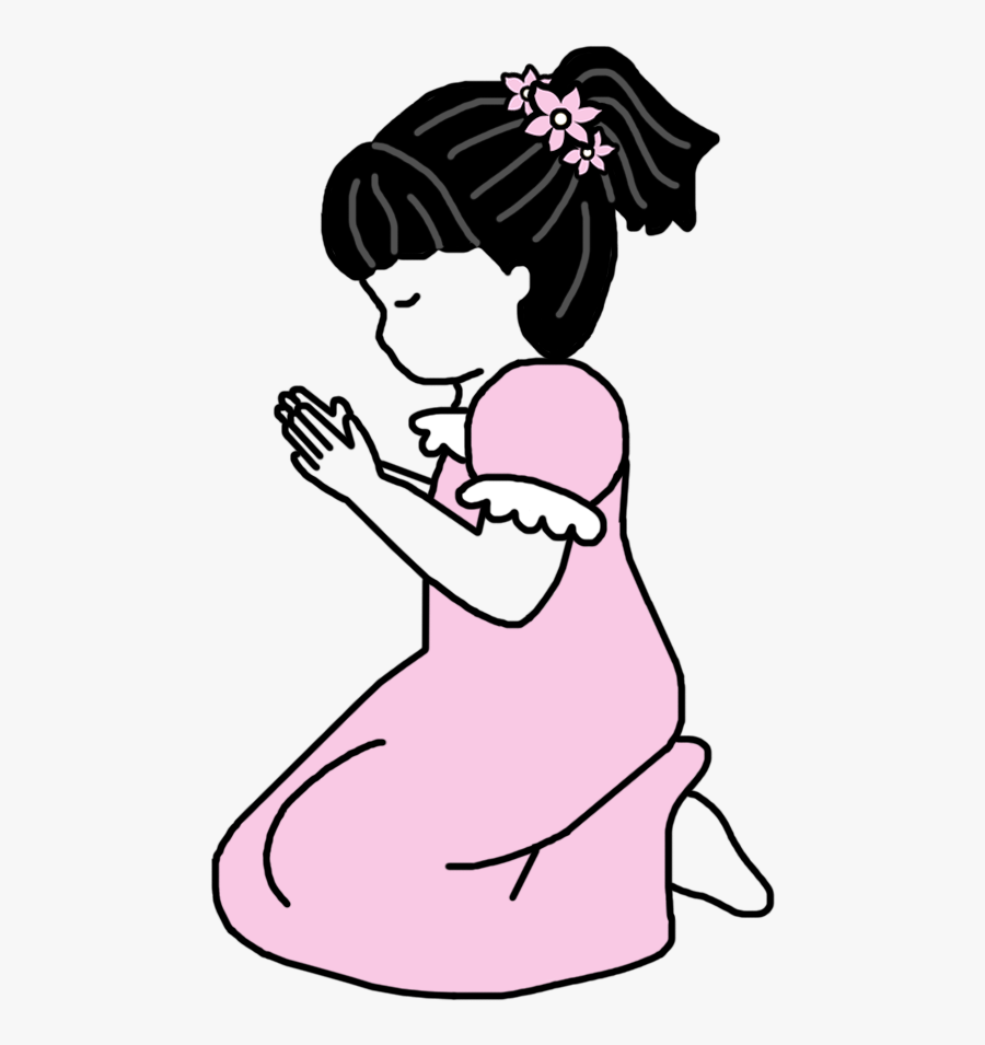 Praying Girl Christian Religious Prayer Plaque Gift - Clipart Praying, Transparent Clipart