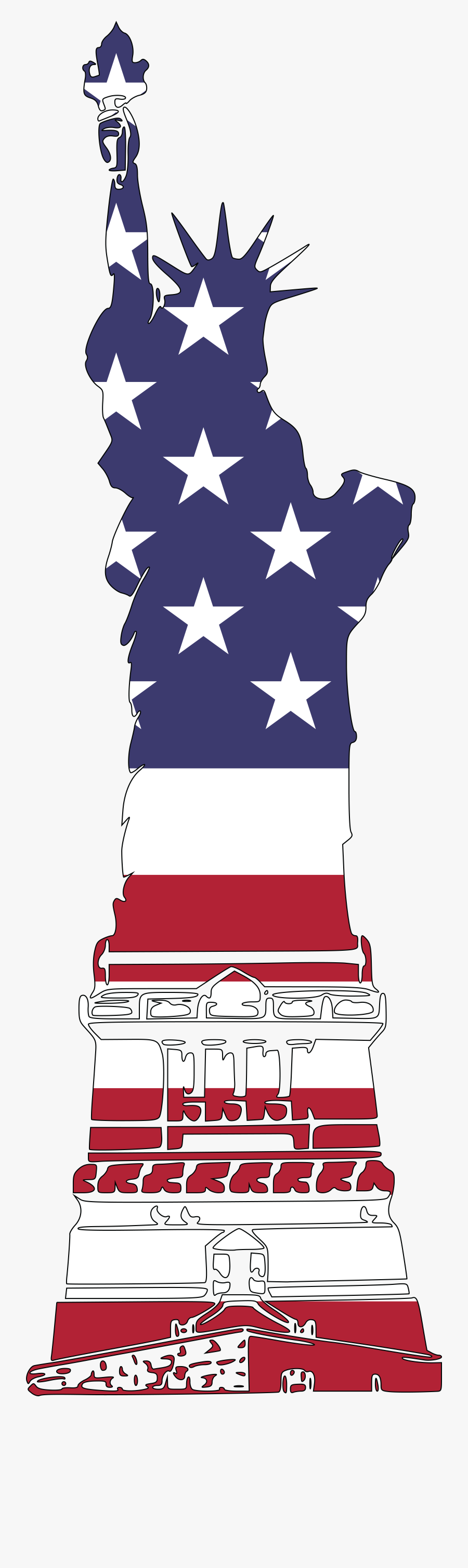 Free Clipart Of An American Patterned Statue Of Liberty, Transparent Clipart