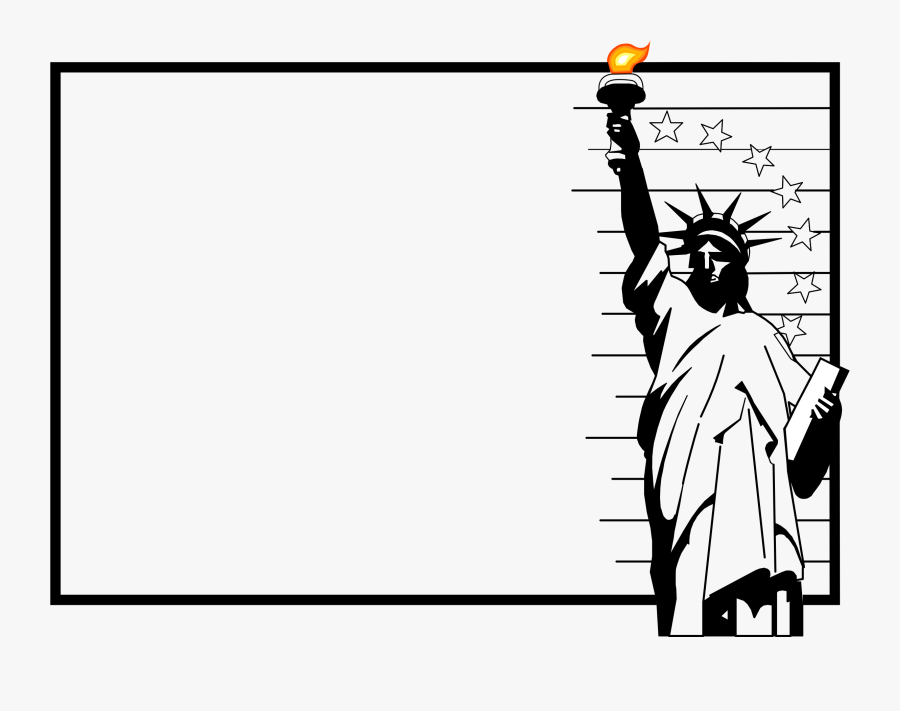 Liberty Frame Clip Arts - 自由 女神 像, Transparent Clipart