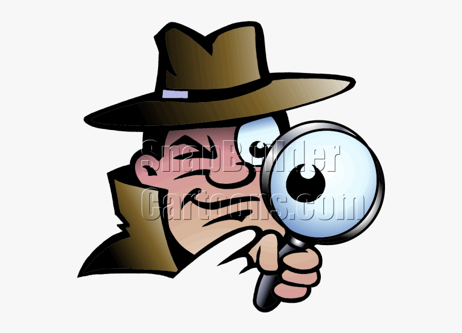 Agent Spy With Magnifier Glass - Private Detective, Transparent Clipart