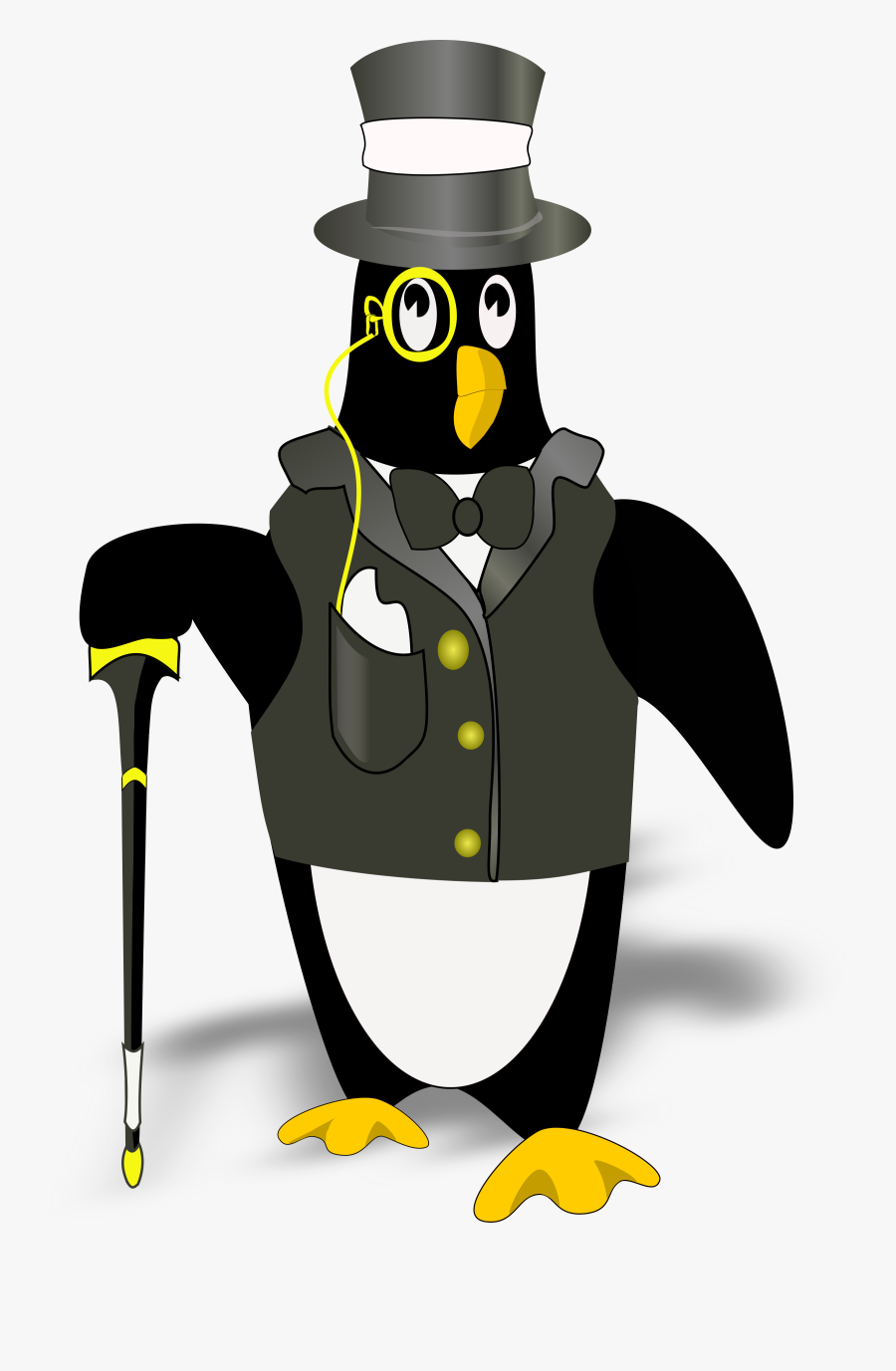 Flightless Bird,beak,bird - Penguin In Tux, Transparent Clipart