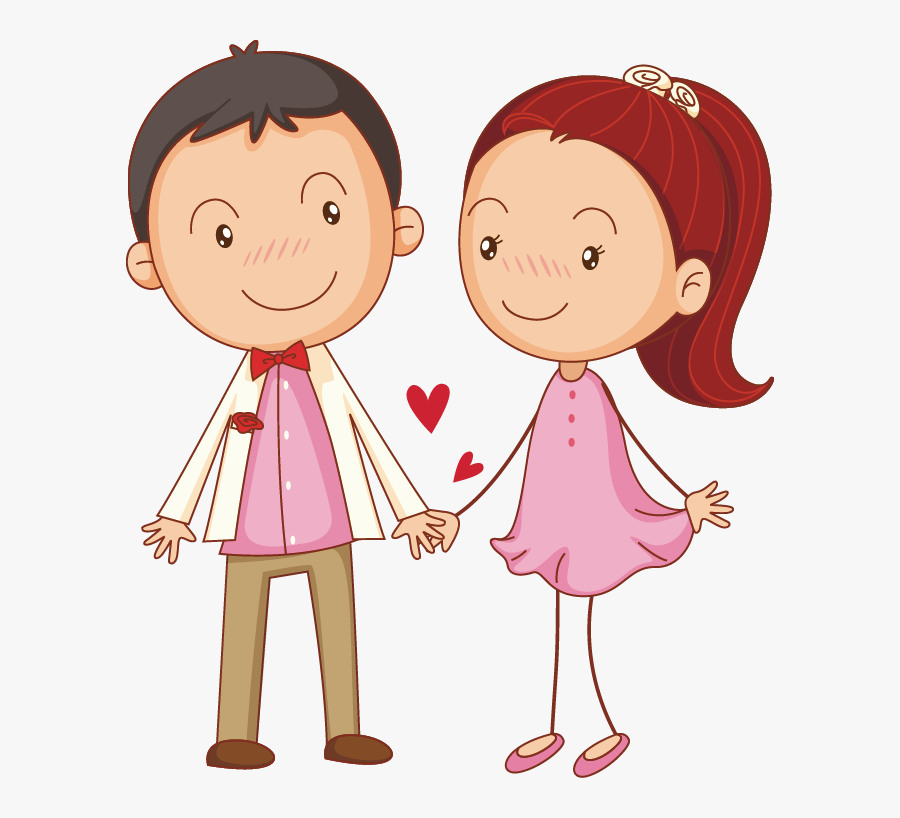 Couple Illustration Cute Little Transprent Png Free - Couples Holding Hands Clip Art, Transparent Clipart