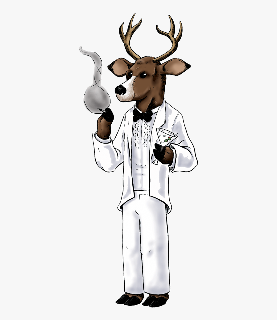 Spy Deer Man, Transparent Clipart