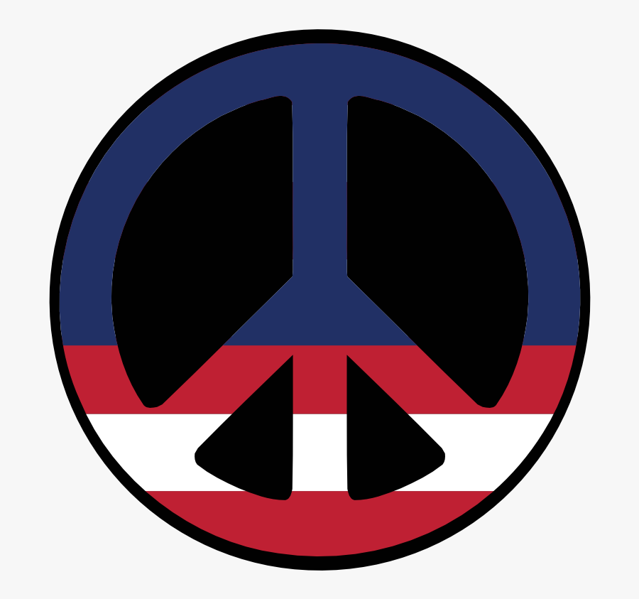 Us 36 Star Wagon Wheel Flag Peace Symbol Scallywag - Peace And Love, Transparent Clipart