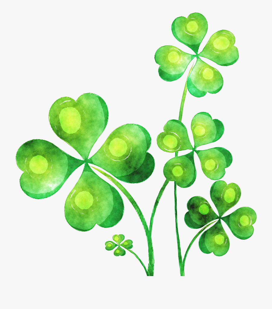 Watercolour Plant By Lavandalu - Shamrock Luck Of The Irish, Transparent Clipart