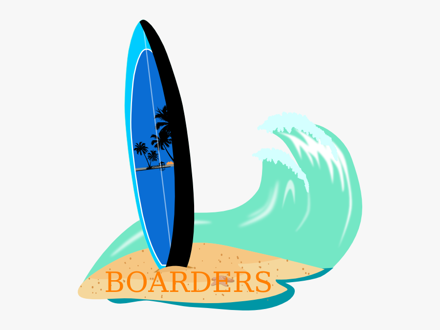 Surfboard Svg Clip Arts - Surfboard With Wave Clipart, Transparent Clipart