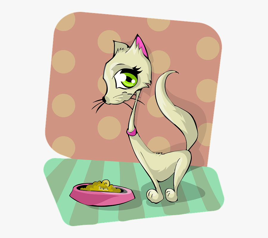 Cat, Food, Eating, Breakfast, Gourmet, Cat Food, Dinner - Cat Food Clipart, Transparent Clipart