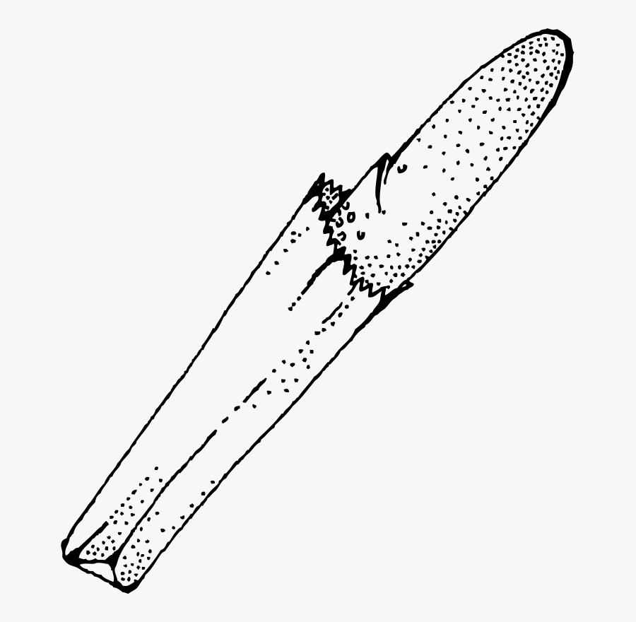 French Bread Black White, Transparent Clipart
