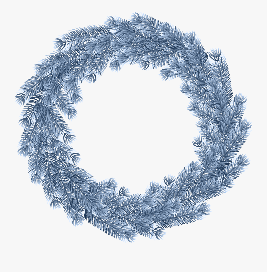 Rug Clipart Christmas - Blue Christmas Wreath Png, Transparent Clipart