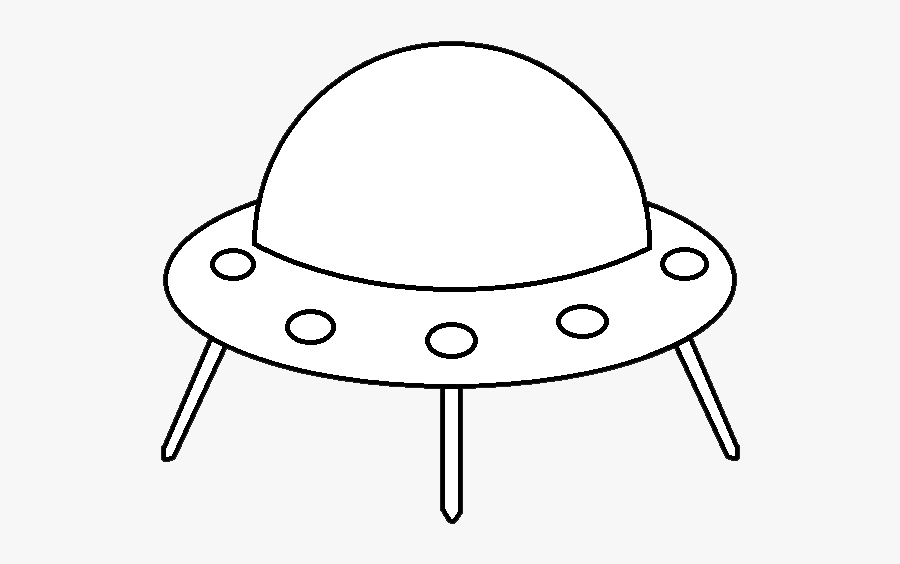 Space Ship Clip Art Black And White - Alien Spaceship Clipart Black Background, Transparent Clipart