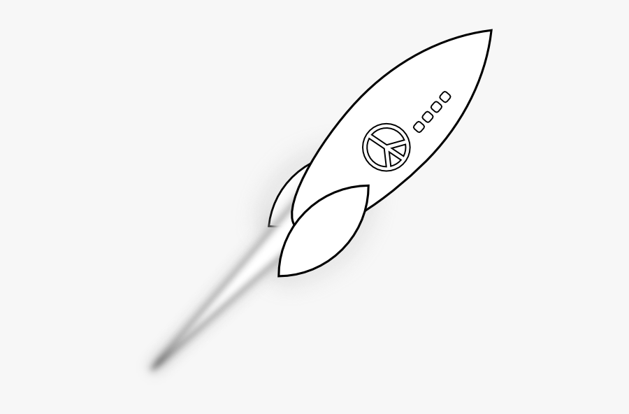 Stellaris Retro Spaceship Black White Line Art Coloring - Surfboard, Transparent Clipart