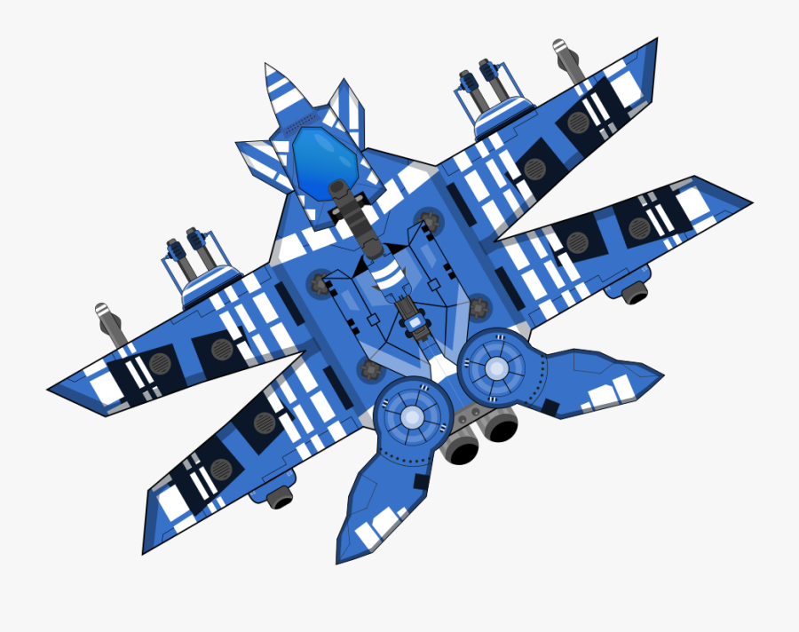 Spaceship Blue, Transparent Clipart